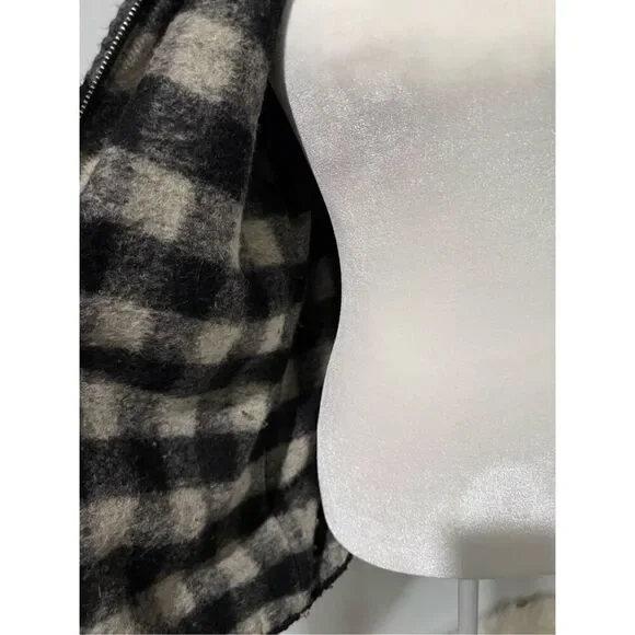 Scotch & Soda wool blend men’s chunky thick sweater zip front hoodie L